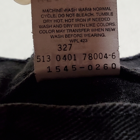 RARE Vintage Levi's 545 Orange Tab Black Raw Cut Stone Wash Loose Fit Jeans - Picture 13 of 14